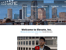 Tablet Screenshot of elevate-inc.com